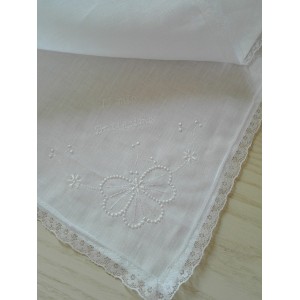 Pure Linen Baptism Handkerchief